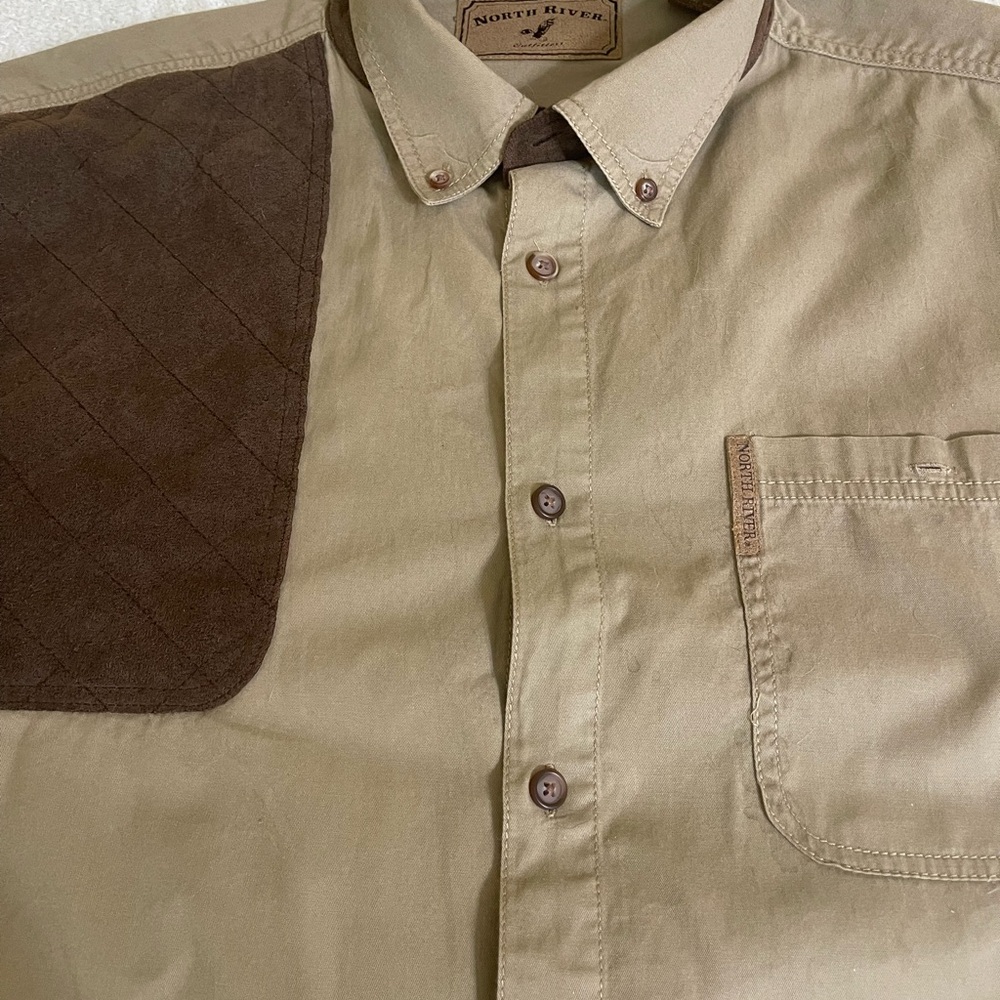 North River Outfitters Men's M Elbow Shoulder Patch Shooting Navajo Shirt~ L